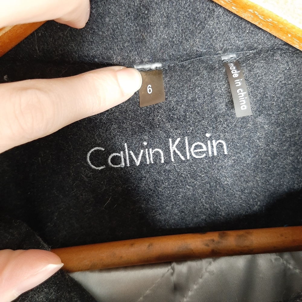 Calvin Klein Women's Wool Duffle Coat Size 6 - Picture 4 of 8